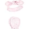 imageHudson Baby Baby Girls Cotton Headband and Scratch Mitten SetGray Feather