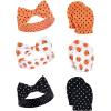 imageHudson Baby Baby Girls Cotton Headband and Scratch Mitten SetHalloween Dots