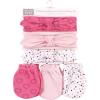 imageHudson Baby Baby Girls Cotton Headband and Scratch Mitten SetNavy Hearts