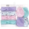 imageHudson Baby Baby Girls Cotton Headband and Scratch Mitten SetPeacock