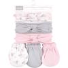 imageHudson Baby Baby Girls Cotton Headband and Scratch Mitten SetPink Gray Floral