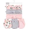 imageHudson Baby Baby Girls Cotton Headband and Scratch Mitten SetPink Peony