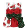 imageHudson Baby Baby Girls Cotton Headband and Scratch Mitten SetPoinsettia