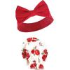 imageHudson Baby Baby Girls Cotton Headband and Scratch Mitten SetRose Leopard