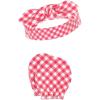 imageHudson Baby Baby Girls Cotton Headband and Scratch Mitten SetWatermelon