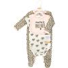 imageHudson Baby Unisex Baby Cotton Sleep and Play Bodysuit and Bandana Bib SetLeopard Hearts