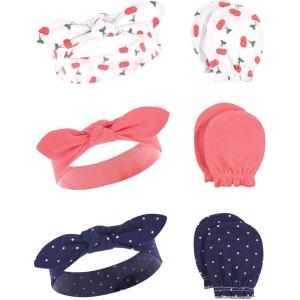 imageHudson Baby Baby Girls Cotton Headband and Scratch Mitten SetCherries