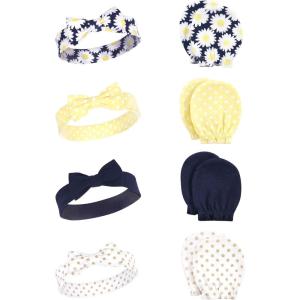 imageHudson Baby Baby Girls Cotton Headband and Scratch Mitten SetDaisy