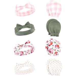 imageHudson Baby Baby Girls Cotton Headband and Scratch Mitten SetFall Floral