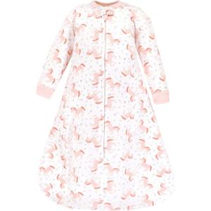 imageHudson Baby Unisex Baby Premium Quilted Long Sleeve Sleeping Bag and Wearable BlanketCoral Unicorn