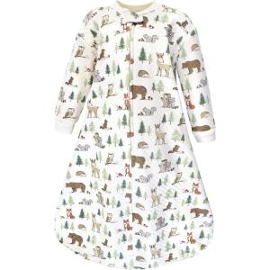 imageHudson Baby Unisex Baby Premium Quilted Long Sleeve Sleeping Bag and Wearable BlanketForest Animals