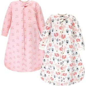 imageHudson Baby Unisex Baby Premium Quilted Long Sleeve Sleeping Bag and Wearable BlanketGirl Forest