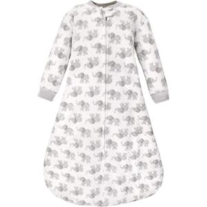 imageHudson Baby Unisex Baby Premium Quilted Long Sleeve Sleeping Bag and Wearable BlanketGray Elephant