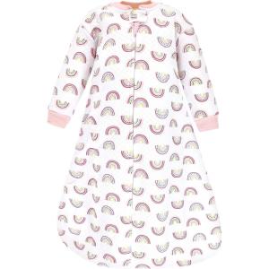 imageHudson Baby Unisex Baby Premium Quilted Long Sleeve Sleeping Bag and Wearable BlanketModern Rainbow