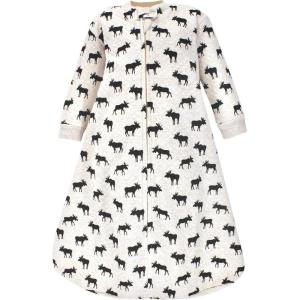 imageHudson Baby Unisex Baby Premium Quilted Long Sleeve Sleeping Bag and Wearable BlanketMoose