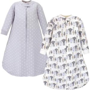 imageHudson Baby Unisex Baby Premium Quilted Long Sleeve Sleeping Bag and Wearable BlanketRoyal Safari