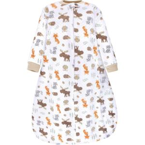 imageHudson Baby Unisex Baby Premium Quilted Long Sleeve Sleeping Bag and Wearable BlanketWoodland
