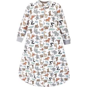 imageHudson Baby Unisex Baby Premium Quilted Long Sleeve Sleeping Bag and Wearable BlanketZoo Animals