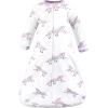 imageHudson Baby BabyCotton LongSleeve Wearable Sleeping Bag Sack BlanketFloral Unicorn Long Sleeve