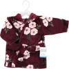 imageHudson Baby Unisex Baby Plush Animal Face BathrobeBurgundy Floral