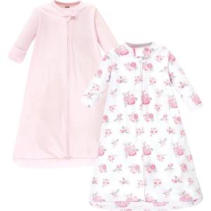 imageHudson Baby BabyCotton LongSleeve Wearable Sleeping Bag Sack BlanketBasic Pink Floral