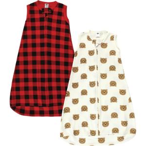 imageHudson Baby BabyCotton LongSleeve Wearable Sleeping Bag Sack BlanketBrown Bear Sleeveless