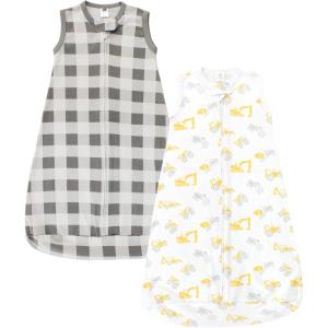 imageHudson Baby BabyCotton LongSleeve Wearable Sleeping Bag Sack BlanketConstruction Vehicles Sleeveless