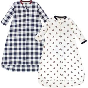 imageHudson Baby BabyCotton LongSleeve Wearable Sleeping Bag Sack BlanketFootball