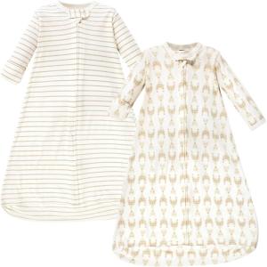 imageHudson Baby BabyCotton LongSleeve Wearable Sleeping Bag Sack BlanketNeutral Giraffe