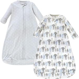 imageHudson Baby BabyCotton LongSleeve Wearable Sleeping Bag Sack BlanketRoyal Safari