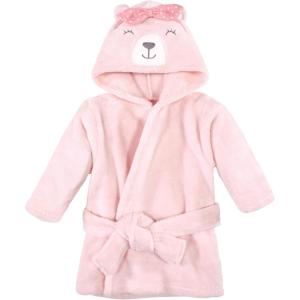 imageHudson Baby Unisex Baby Plush Animal Face BathrobeBear Girl