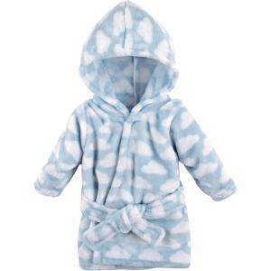imageHudson Baby Unisex Baby Plush Animal Face BathrobeBlue Clouds