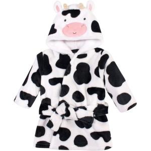 imageHudson Baby Unisex Baby Plush Animal Face BathrobeCow