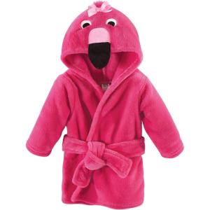 imageHudson Baby Unisex Baby Plush Animal Face BathrobeFlamingo