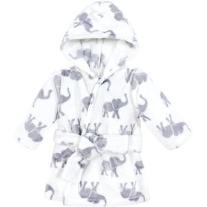 imageHudson Baby Unisex Baby Plush Animal Face BathrobeGray Elephant