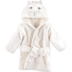 imageHudson Baby Unisex Baby Plush Animal Face BathrobeKitty