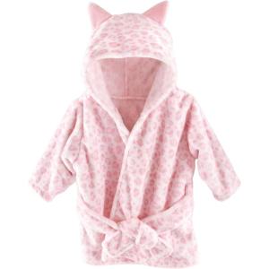 imageHudson Baby Unisex Baby Plush Animal Face BathrobeLeopard