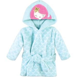 imageHudson Baby Unisex Baby Plush Animal Face BathrobeMermaid
