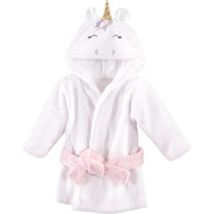 imageHudson Baby Unisex Baby Plush Animal Face BathrobeMulticolor Unicorn