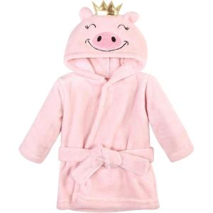 imageHudson Baby Unisex Baby Plush Animal Face BathrobePig