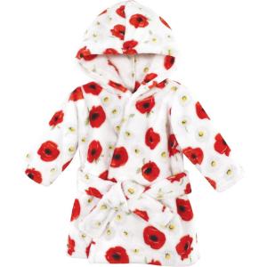 imageHudson Baby Unisex Baby Plush Animal Face BathrobePoppy