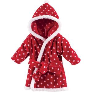 imageHudson Baby Unisex Baby Plush Animal Face BathrobeRed Polka Dot