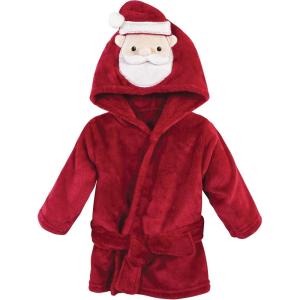 imageHudson Baby Unisex Baby Plush Animal Face BathrobeRed Santa