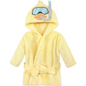 imageHudson Baby Unisex Baby Plush Animal Face BathrobeScuba Duck