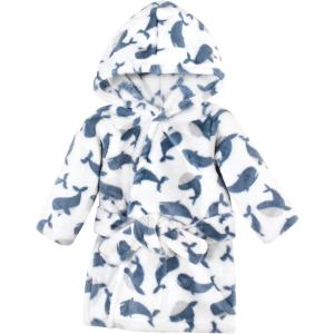 imageHudson Baby Unisex Baby Plush Animal Face BathrobeWhale