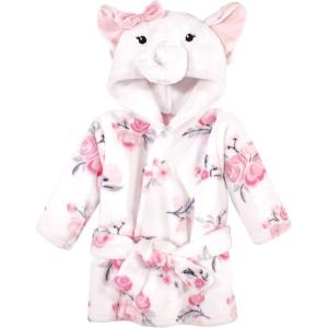 imageHudson Baby Unisex Baby Plush Animal Face BathrobeWhite Elephant
