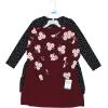 imageHudson Baby Baby Girls Cotton DressesBurgundy Floral Black