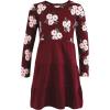 imageHudson Baby Baby Girls Cotton DressesBurgundy Floral Black