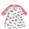imageHudson Baby Baby Girls Cotton DressesPink Moose Bear