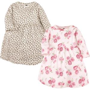 imageHudson Baby Baby Girls Cotton DressesBlush Rose Leopard